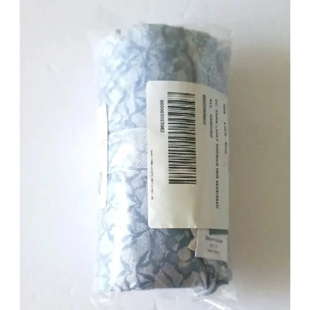 Urban Outfitters Torn Lacey Shower Curtain Blue Floral 72in x 72in